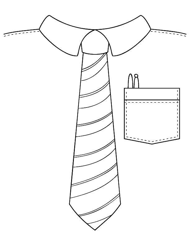 Название: Раскраска Галстук и рубашка. Категория: Одежда. Теги: одежда, рубашка, галстук.