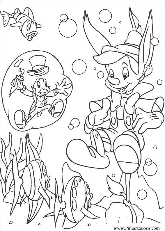 Coloring Pinocchio. Category Pinocchio. Tags:  fairy tales , Pinocchio, cartoons.