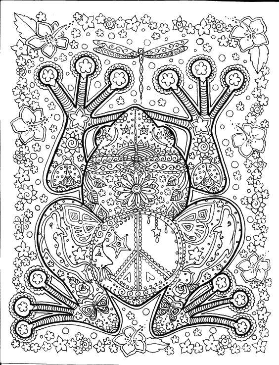 Coloring Patterned frog. Category patterns. Tags:  Patterns, animals.