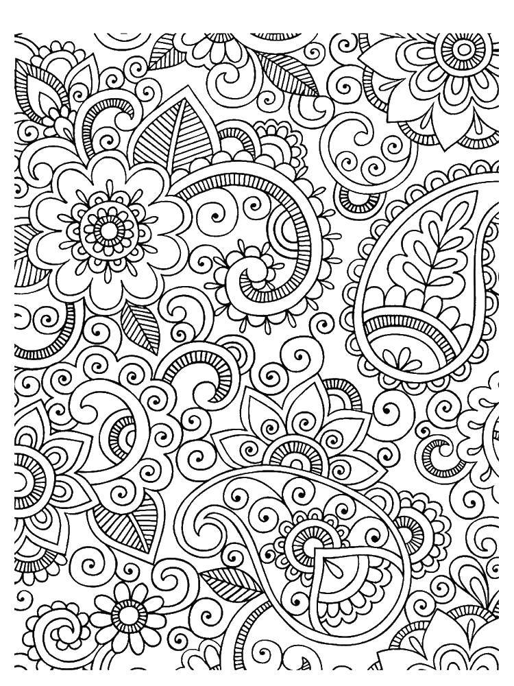 Coloring Flower patterns. Category patterns. Tags:  patterns.