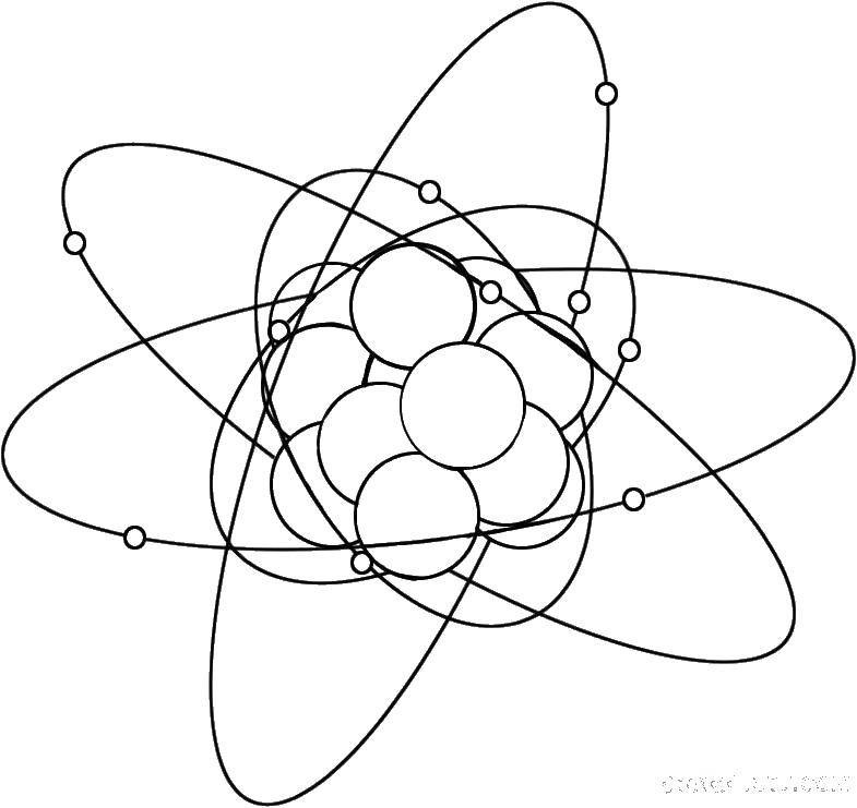 Название: Раскраска Атомы. Категория: Атомы. Теги: атомы, молекулы.