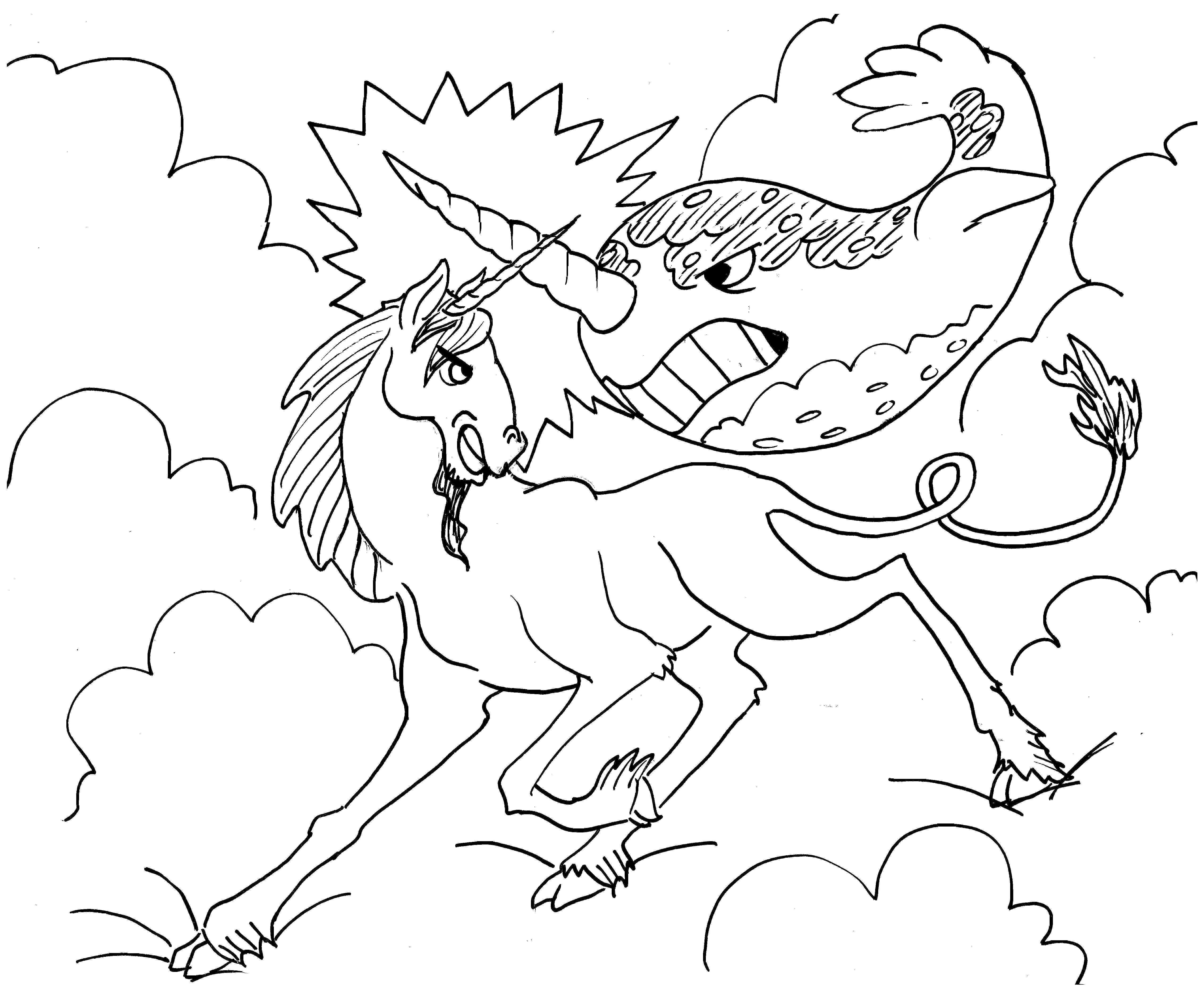 Coloring Unicorn. Category horse. Tags:  a horse, unicorn.
