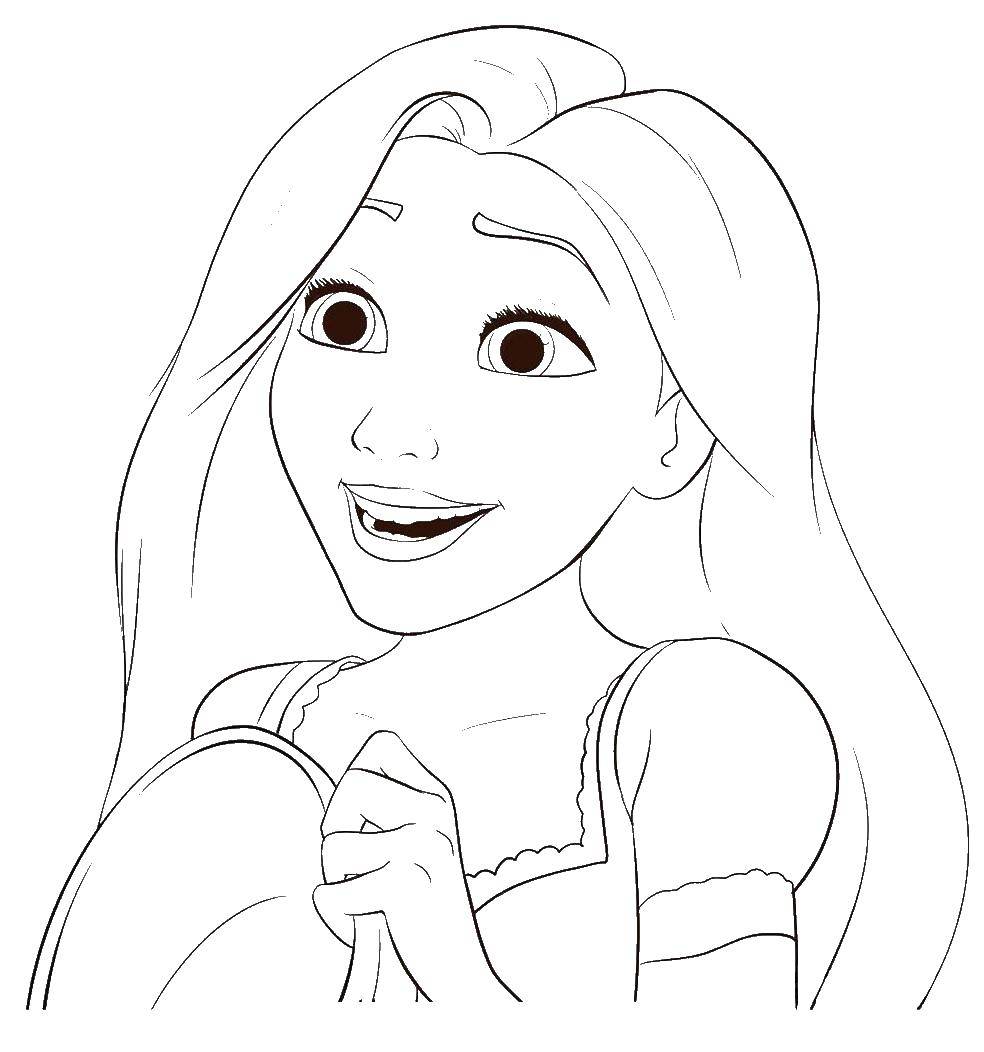 Coloring Rapunzel. Category Princess. Tags:  princesses, Rapunzel, tale, cartoon.