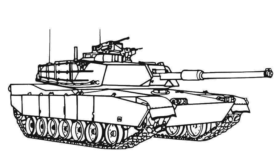 Розмальовки  Гігантський танк. Завантажити розмальовку Військове, машини, танк, зброю.  Роздрукувати ,військове,
