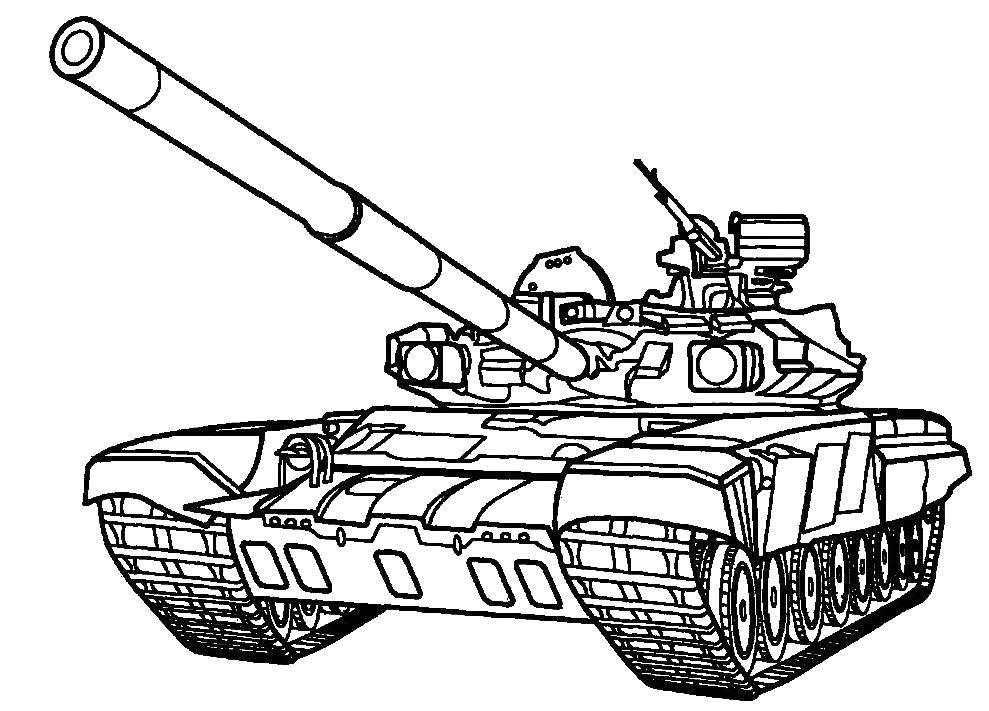 Опис: розмальовки  Танк. Категорія: військове. Теги:  Військове, машини, танк, зброю.