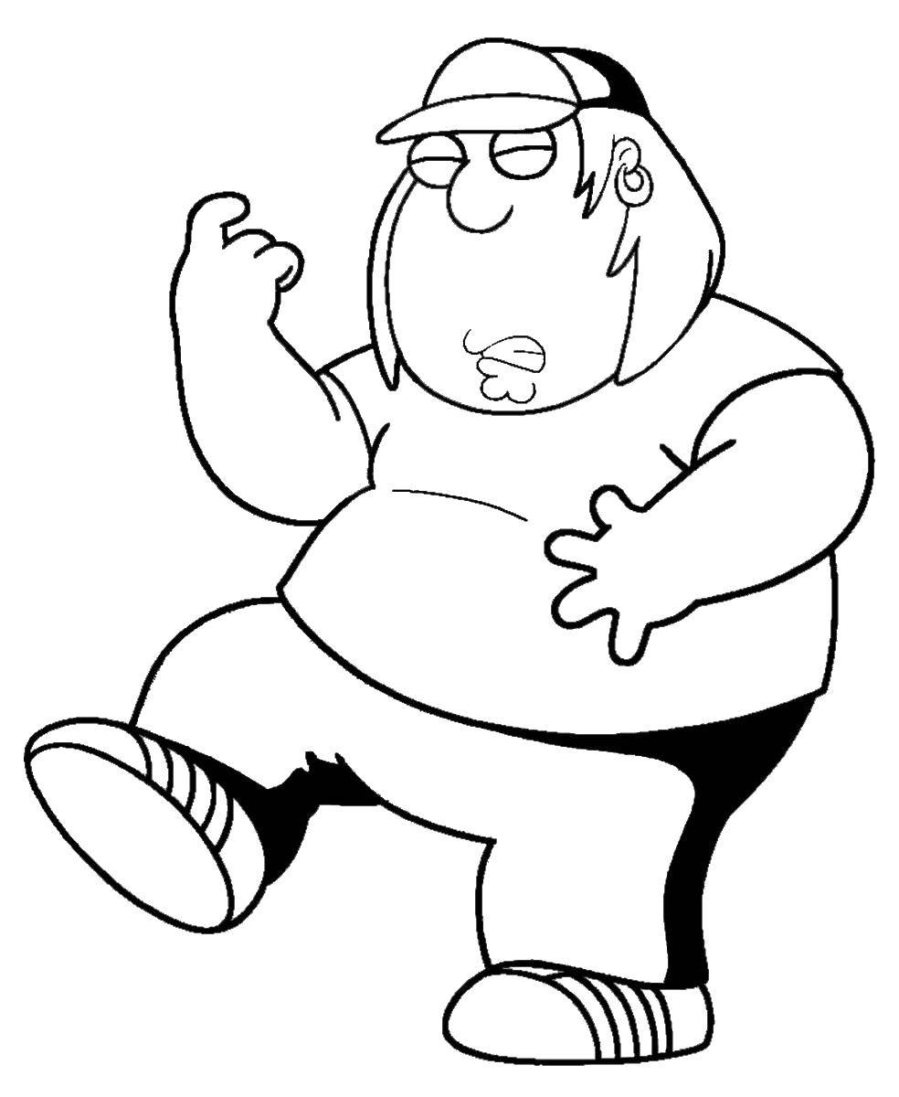 Coloring Chris Griffin. Category Cartoon character. Tags:  Family guy cartoon.
