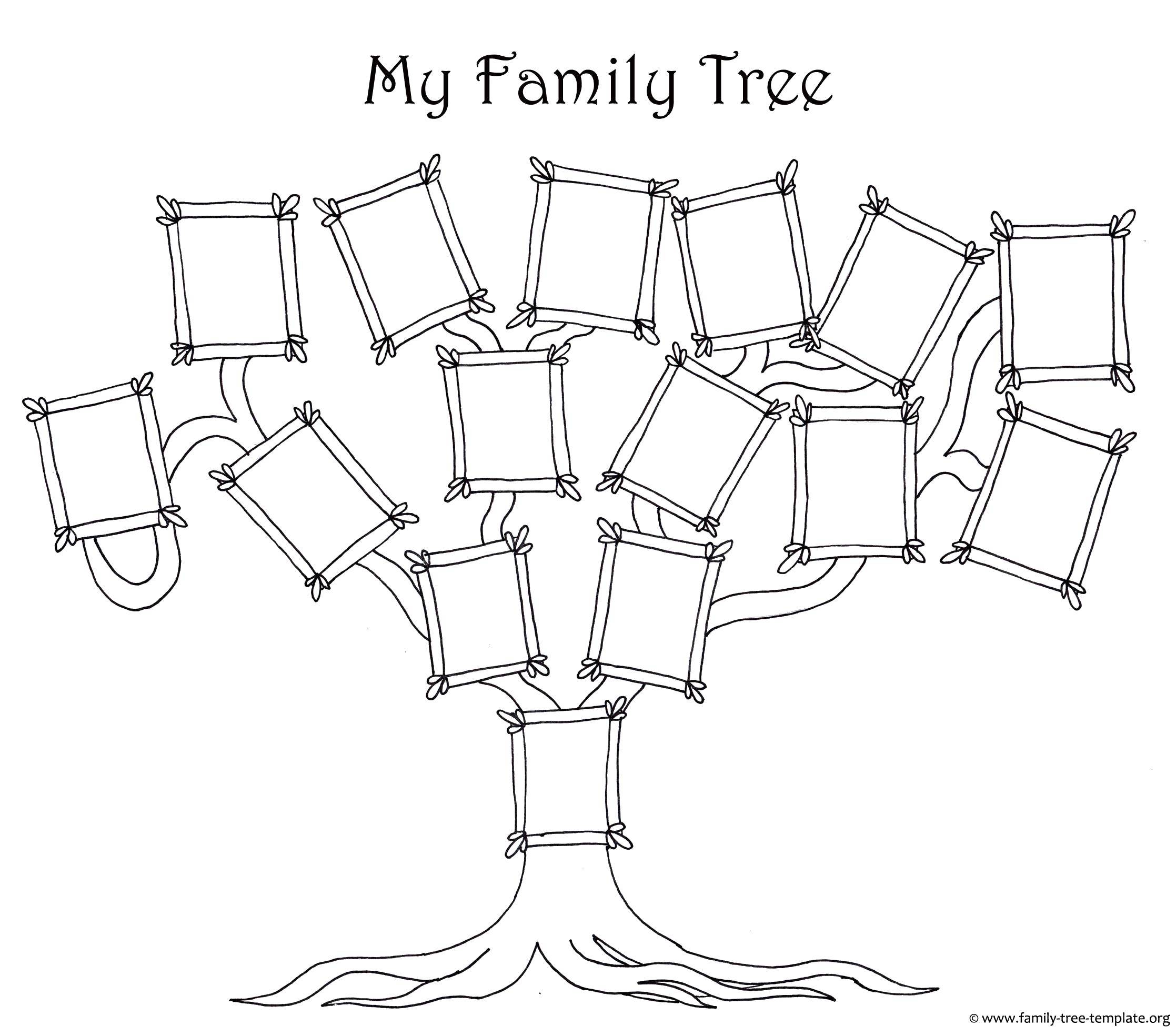 Coloring My family tree. Category Family members. Tags:  Family, parents, children, happiness.