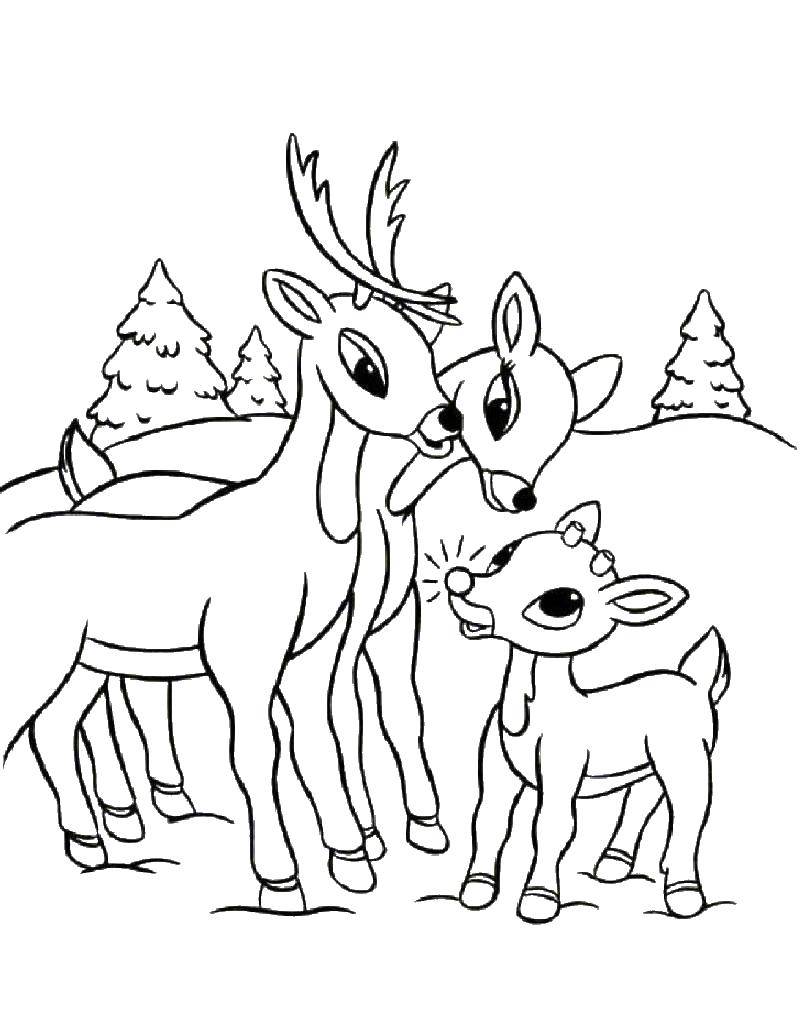 Coloring The deer Bambi. Category Family members. Tags:  Family, parents, children.