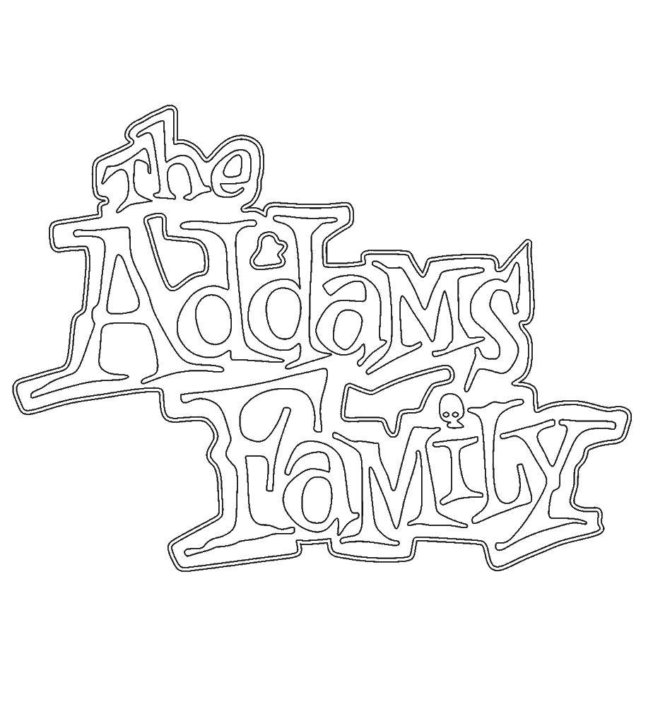Coloring The Addams family. Category movie. Tags:  Addams family.