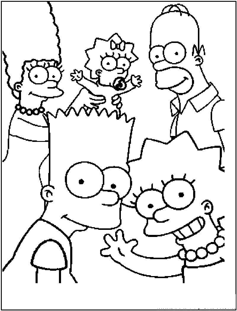 Название: Раскраска Симпсоны. Категория: Члены семьи. Теги: Персонаж из мультфильма, Симпсоны.