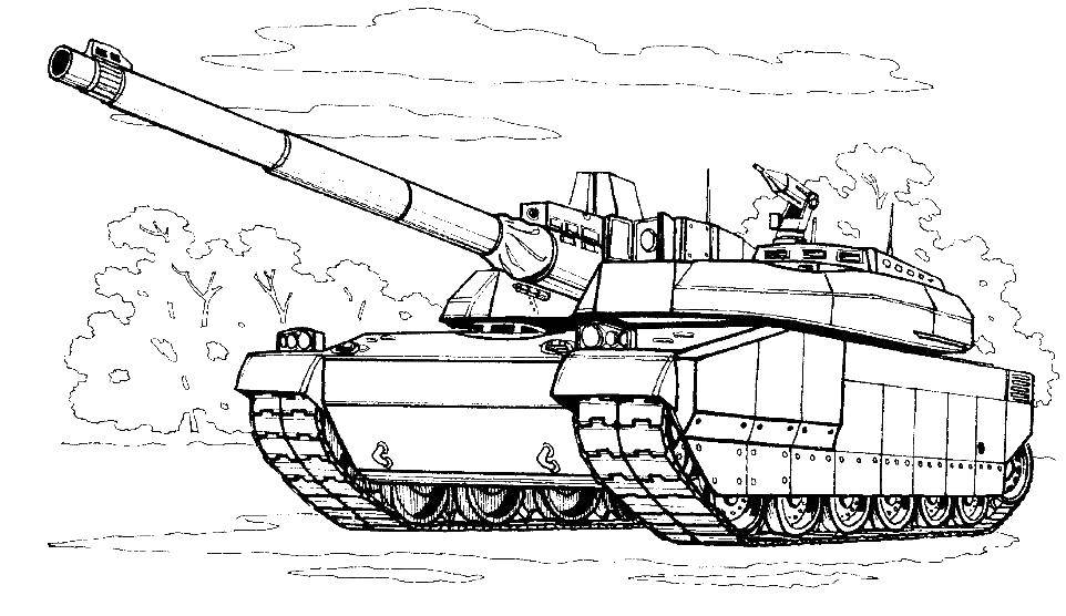 Название: Раскраска Военный танк. Категория: военное. Теги: Военное, машины, танк, оружие.