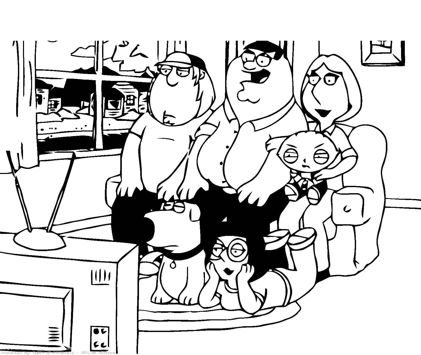 Coloring Family guy. Category cartoons. Tags:  cartoons, family Guy.