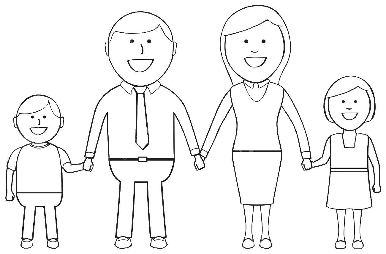 happy family coloring pages