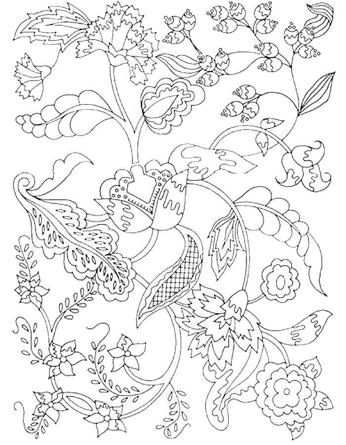 Coloring Flowers. Category patterns. Tags:  Flowers.