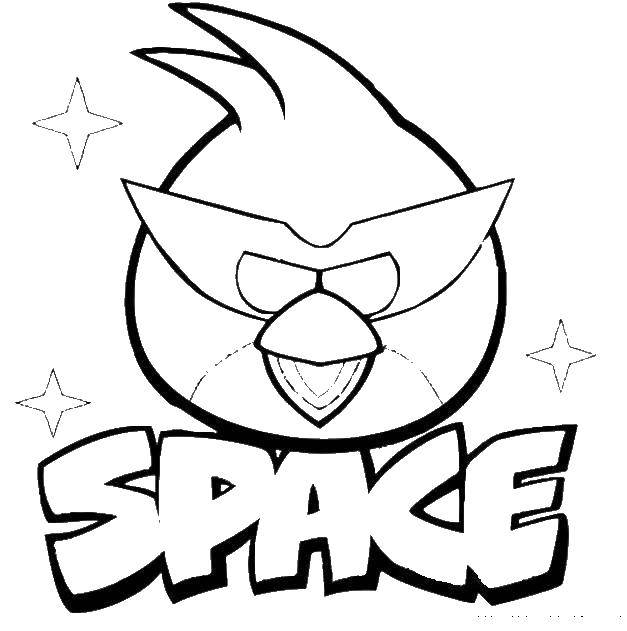 Название: Раскраска Энгри бёрдс в космосе. Категория: angry birds. Теги: Игры, Angry Birds .