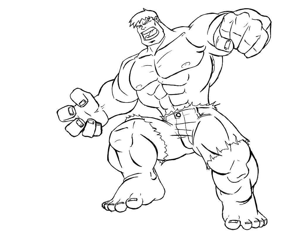 Coloring Hulk. Category cartoons. Tags:  cartoon Hulk.