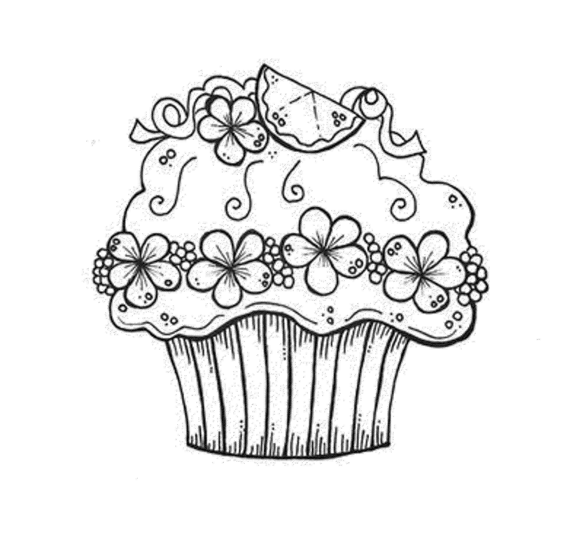 Coloring Cupcake. Category The food. Tags:  cupcake, food.