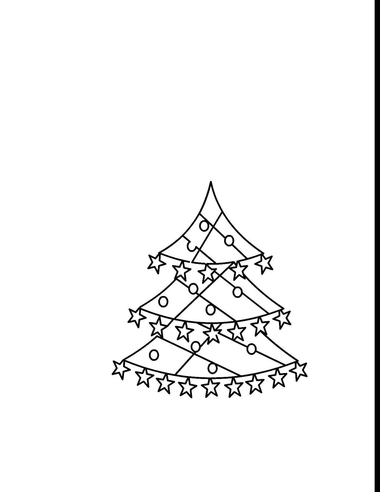 Coloring Christmas tree. Category new year. Tags:  new year, tree.