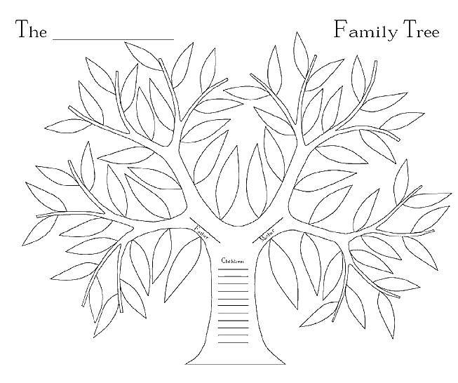 Название: Раскраска Семейное дерево. Категория: Семейное дерево. Теги: семейное дерево, дерево.