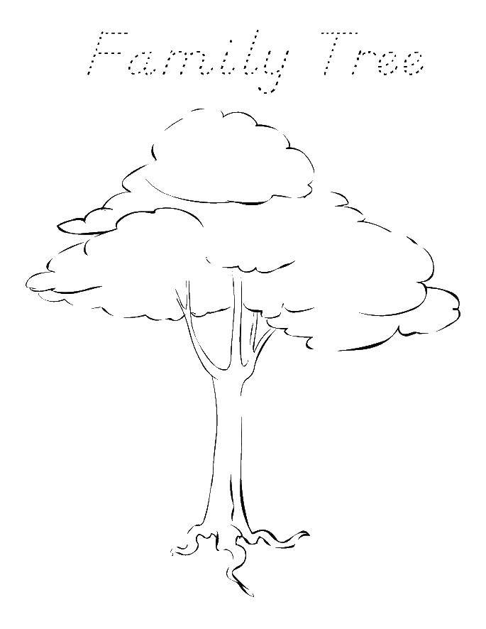 Название: Раскраска Семейное древо. Категория: Семейное дерево. Теги: Семья, родители, дети.