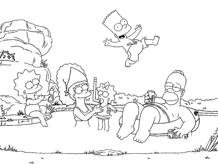 Coloring The simpsons. Category The simpsons. Tags:  cartoon, Simpsons.