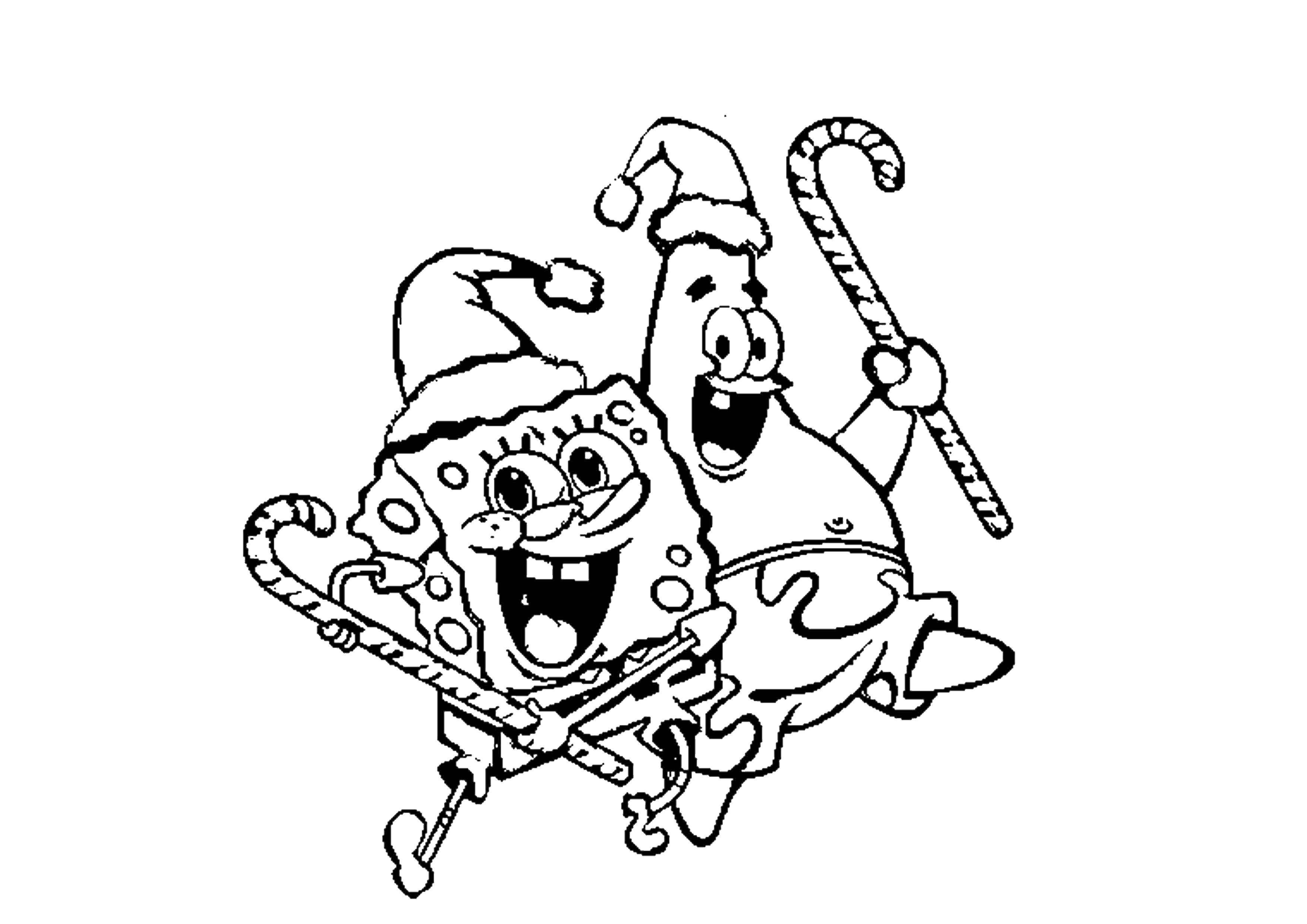 Coloring Spongebob and Patrick. Category Cartoon character. Tags:  Cartoon character, spongebob, spongebob, Patrick.