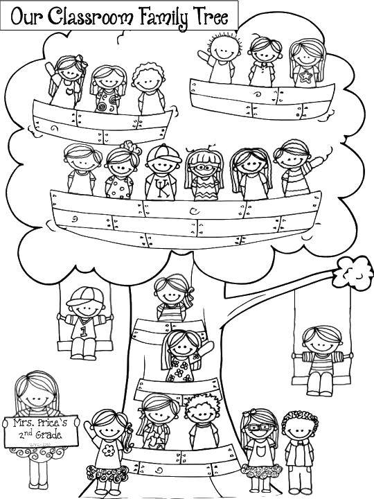 my family tree coloring page