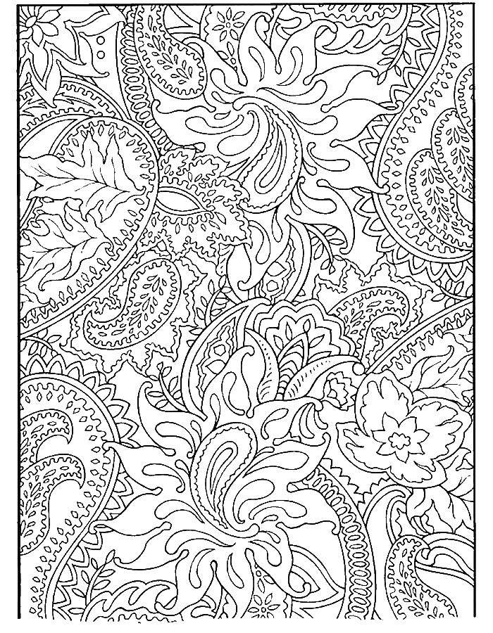 Coloring Pattern flowers. Category patterns. Tags:  patterns.
