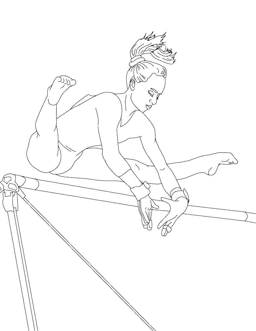 Скачать, распечатать или рисовать онлайн раскраски гимнастика