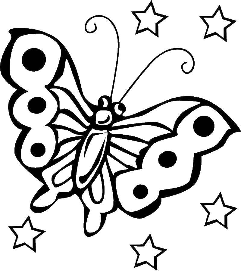 Coloring sheet butterfly Download sea, water, underwater world, dolphins, ship.  Print ,Sea world,