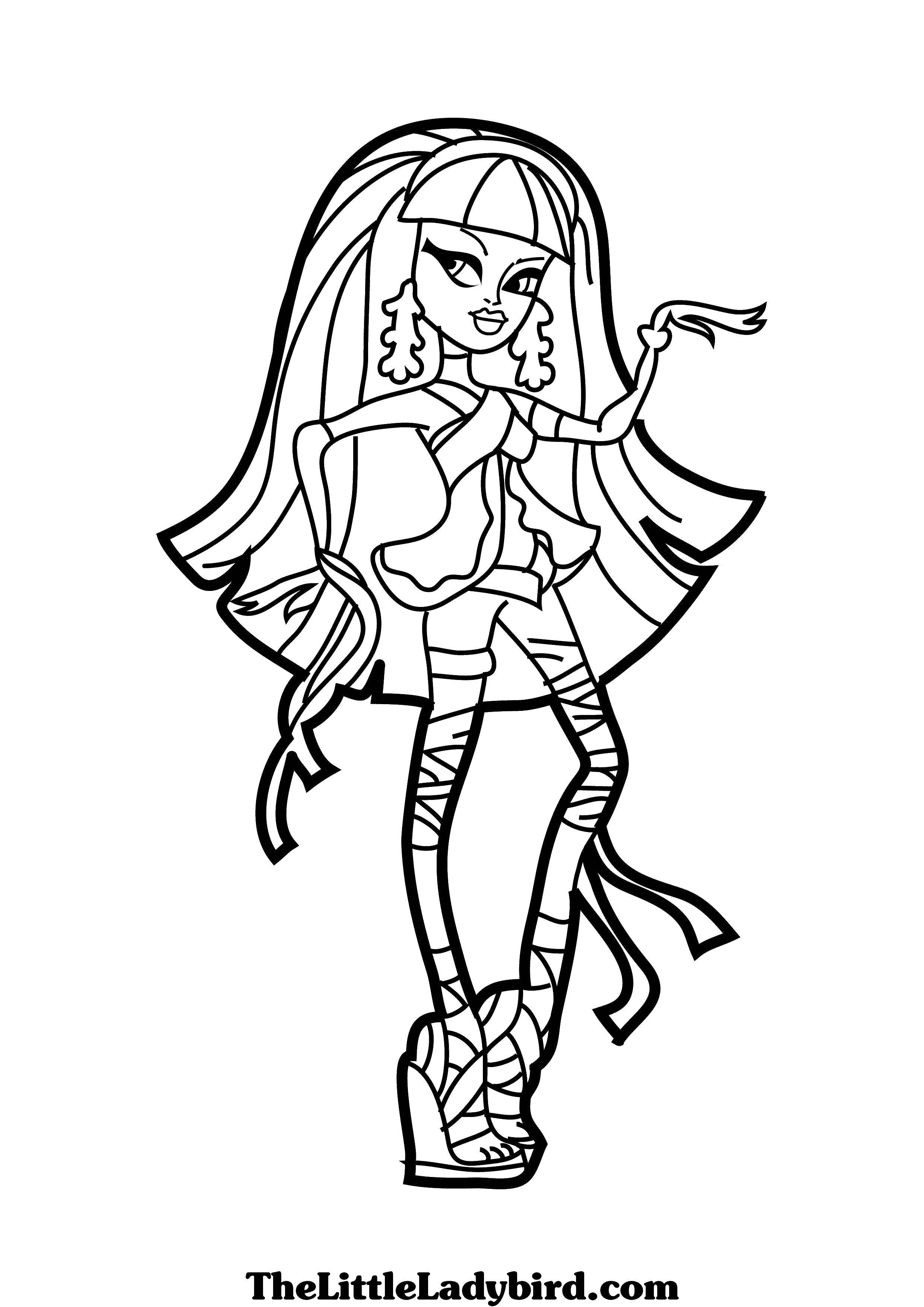 Coloring Cleo de Nile. Category Cartoon character. Tags:  Cleo de Nile, Monster high.