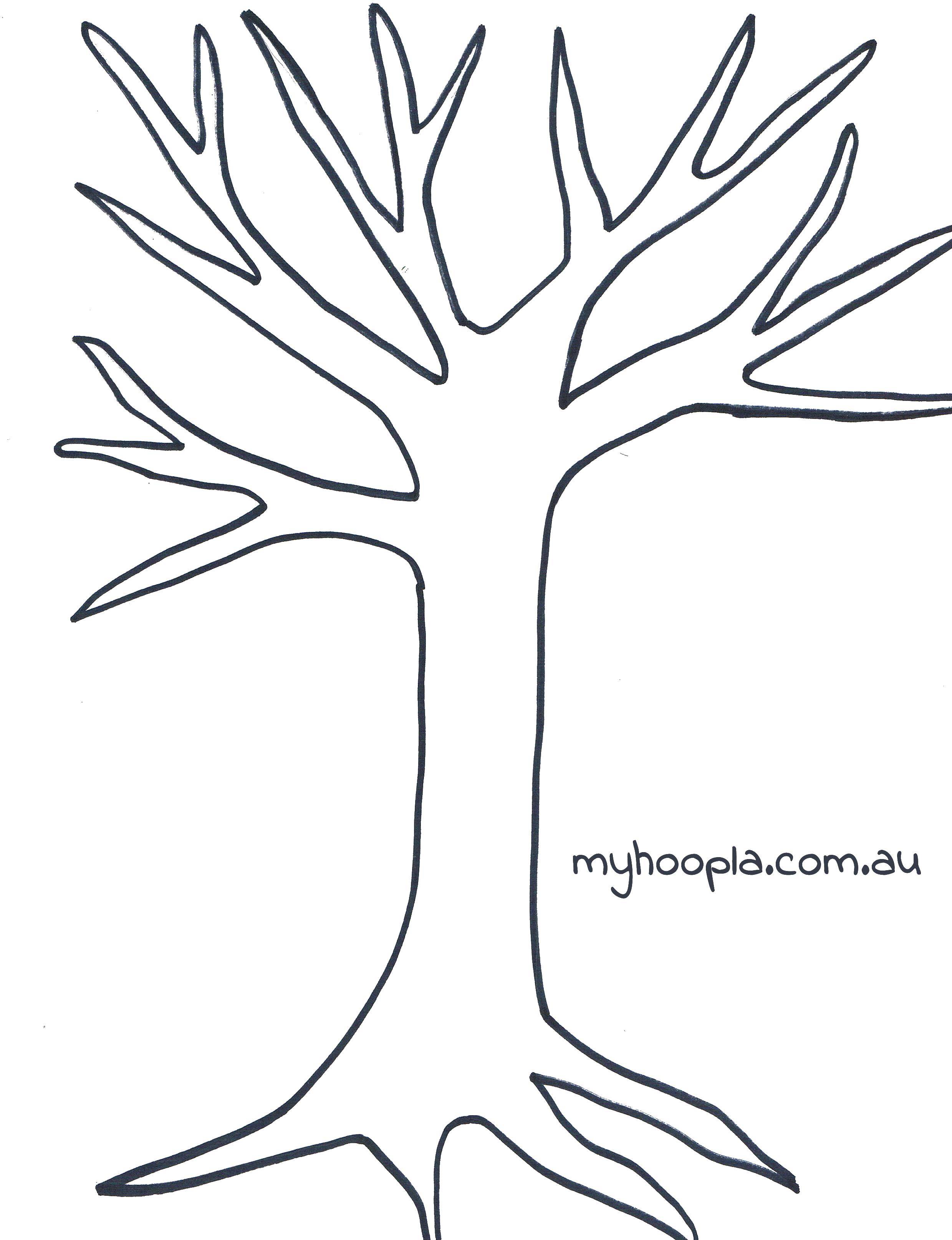 Название: Раскраска Контур дерева. Категория: Семейное дерево. Теги: контур дерева.
