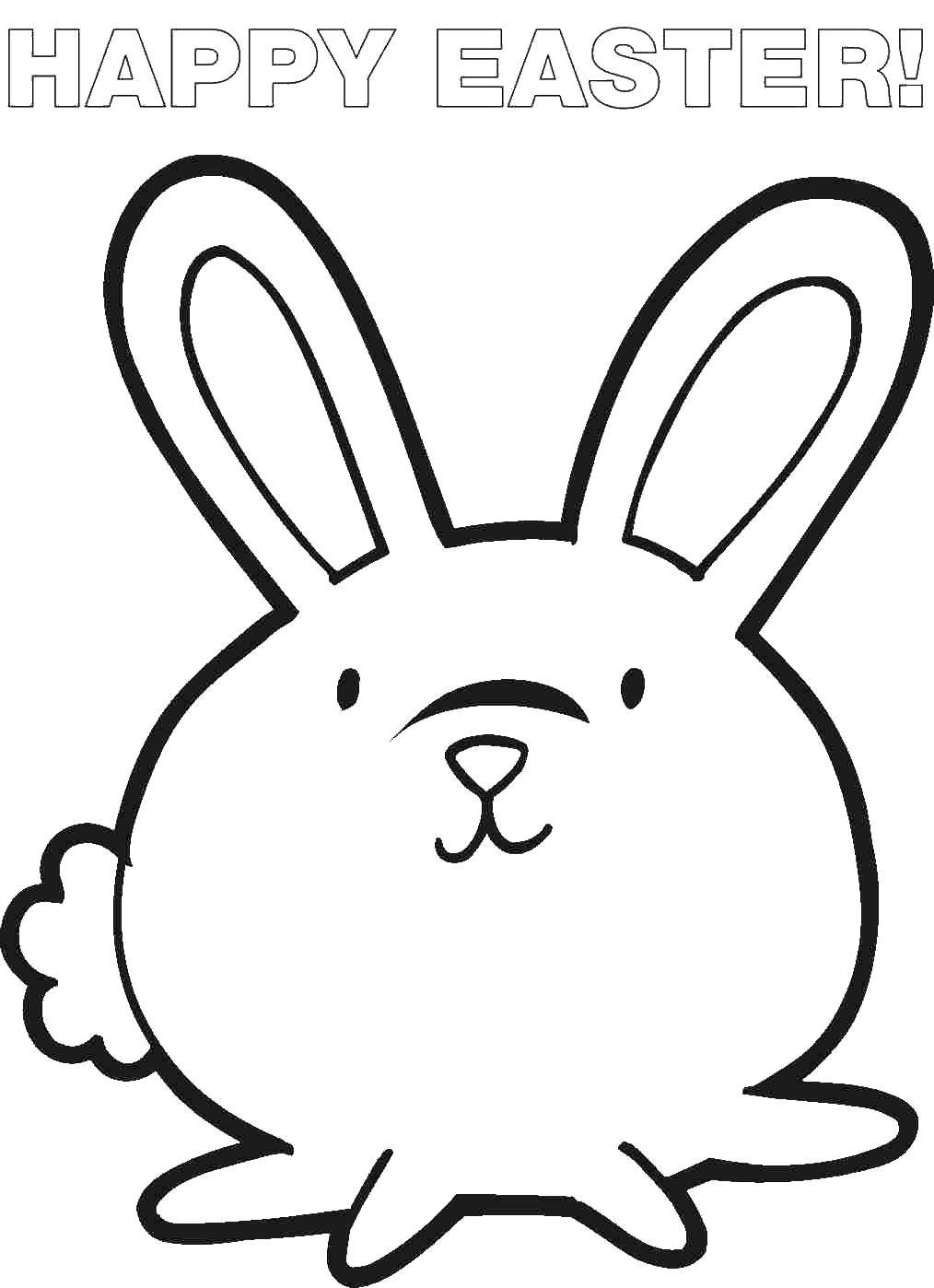 Название: Раскраска Круглый кролик. Категория: кролик. Теги: кролик.
