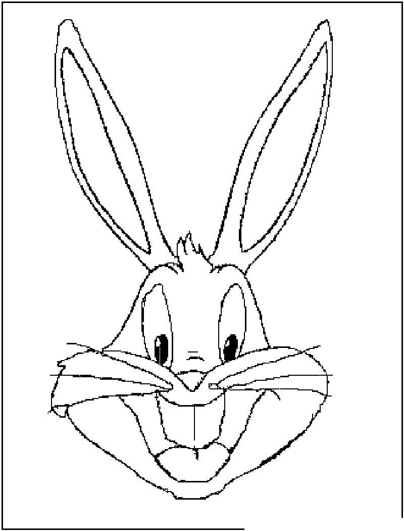 Название: Раскраска Багс банни. Категория: кролик. Теги: багс банни, кролик.