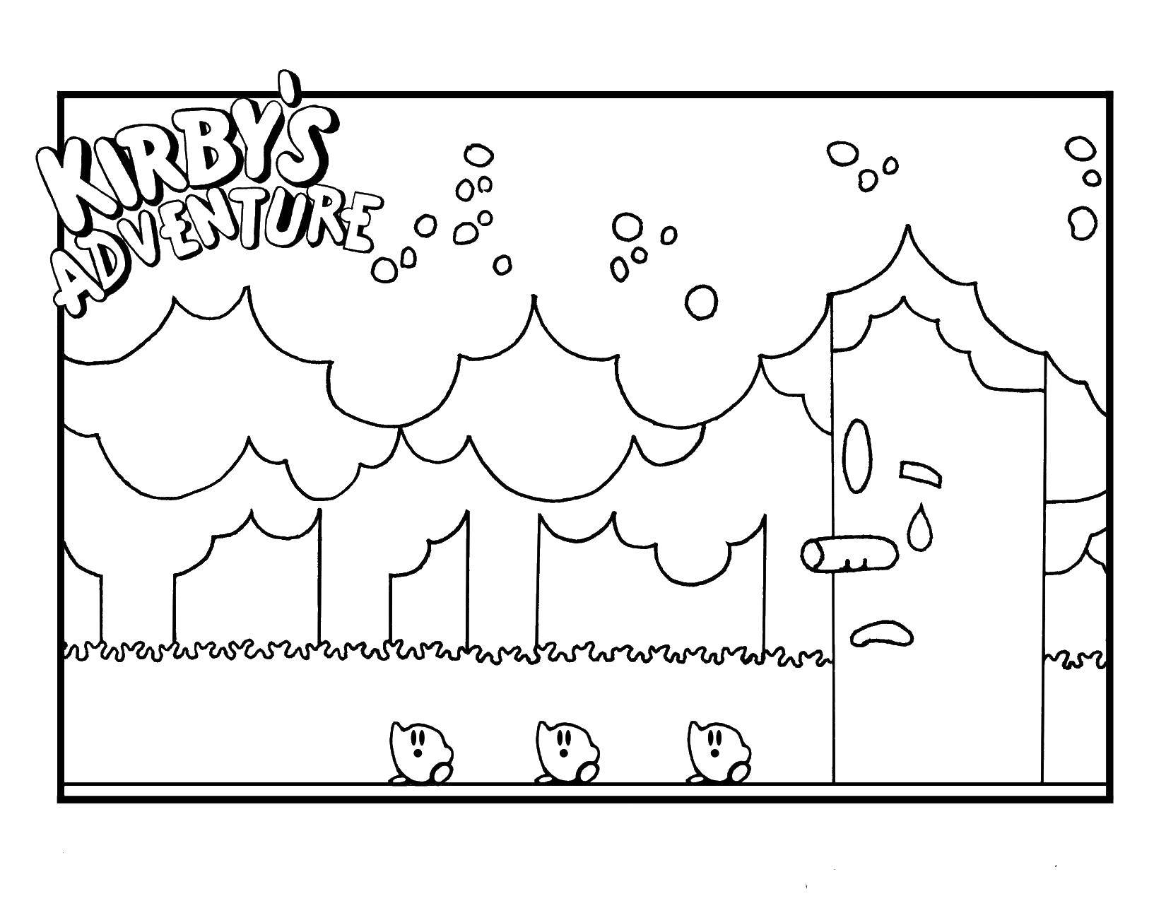 Online coloring pages the, Coloring The adventures of Kirby Kirby.