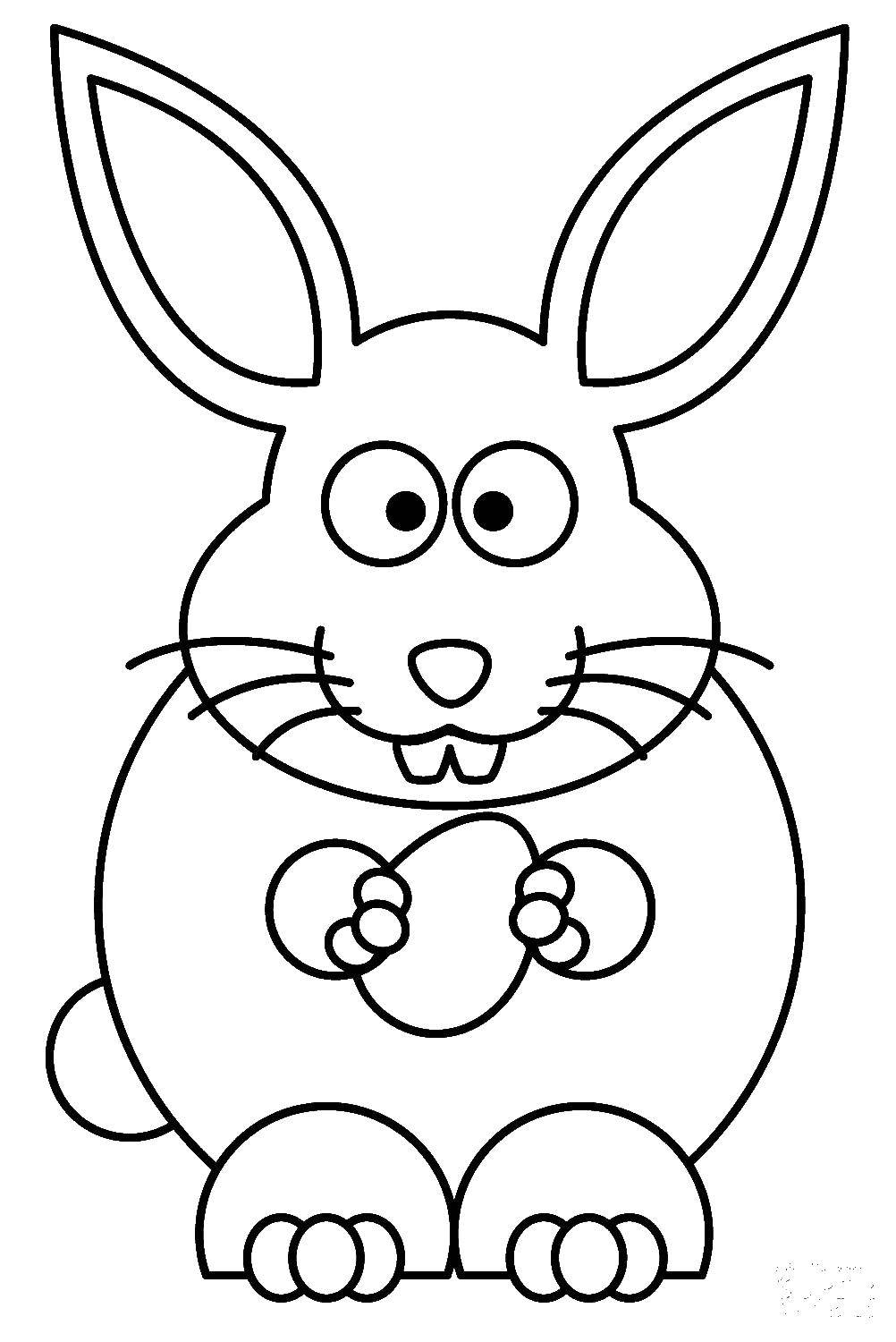 Coloring The Easter Bunny. Category Easter. Tags:  Easter, eggs, patterns, rabbit.