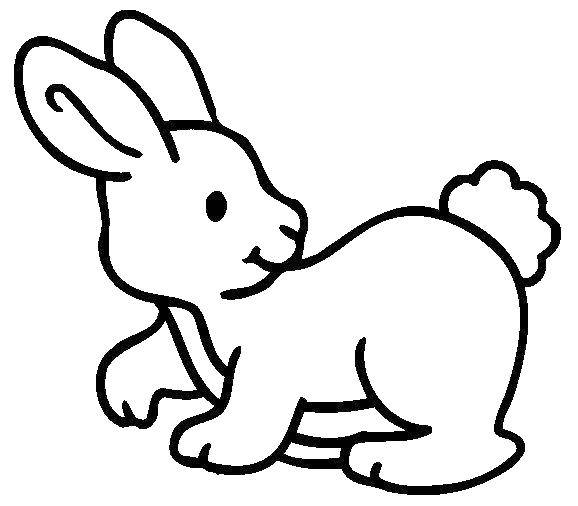 Название: Раскраска Улыбчивый зайчишка. Категория: Животные. Теги: Животные, зайчик.