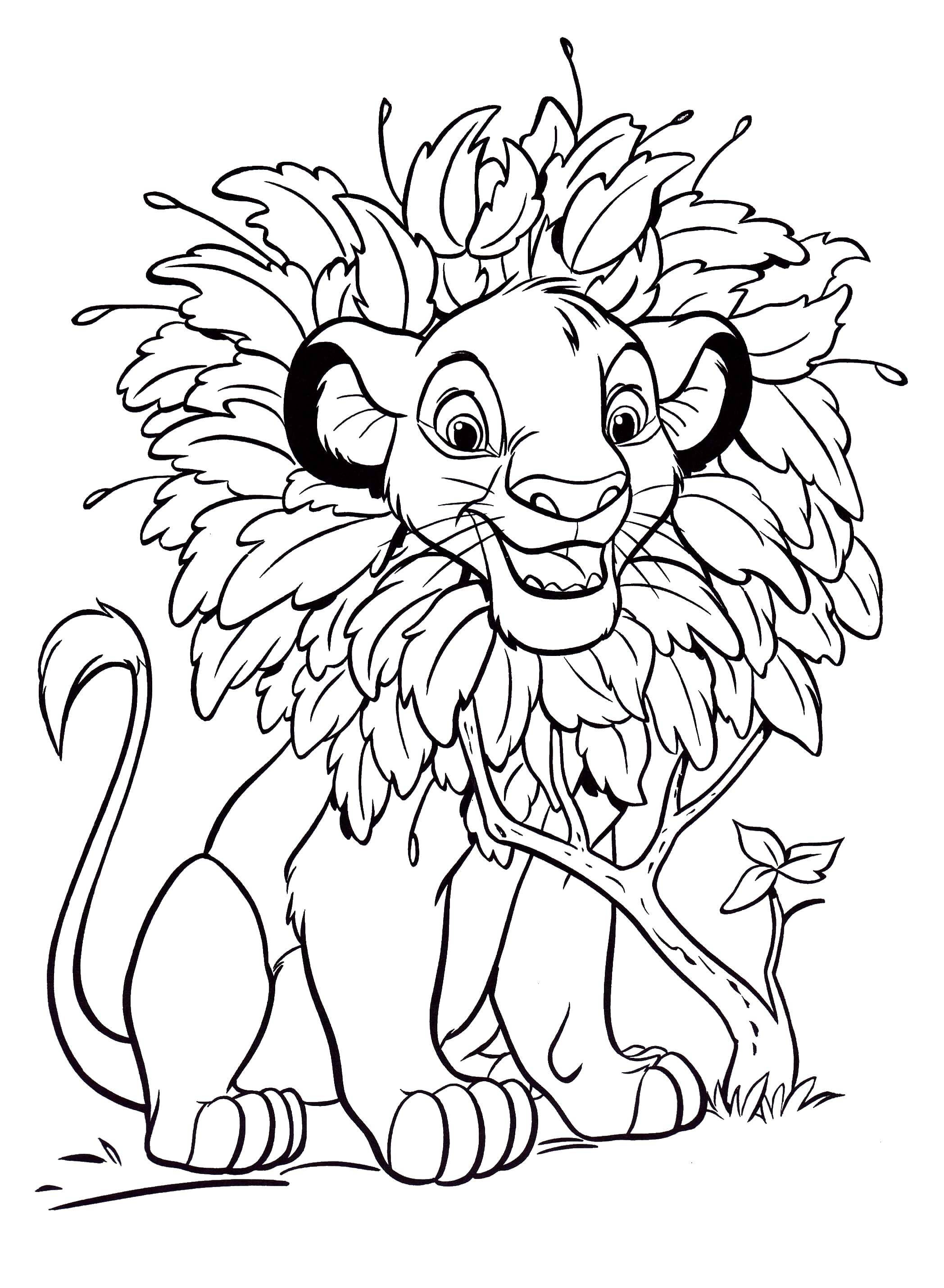Coloring Lion. Category Animals. Tags:  Animals, lion.