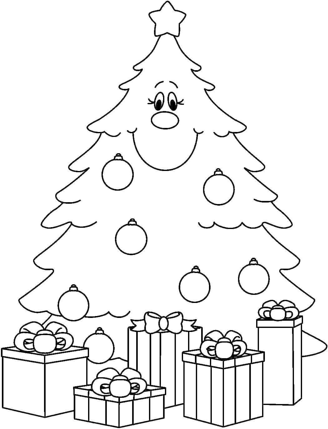 Coloring Gifts under the Christmas tree. Category Christmas. Tags:  Christmas, gifts.