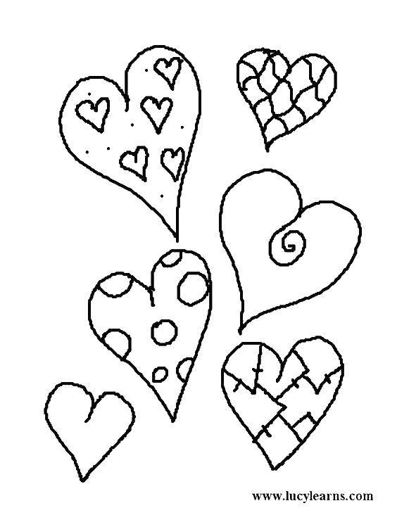 Название: Раскраска Сердечки. Категория: День святого валентина. Теги: День Святого Валентина, любовь, сердце.