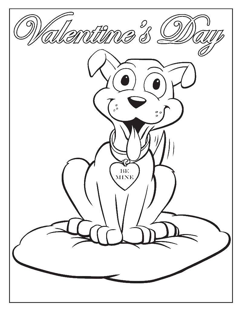 Coloring Day vljublennyh. Category Valentines day. Tags:  Valentines day, love, heart.