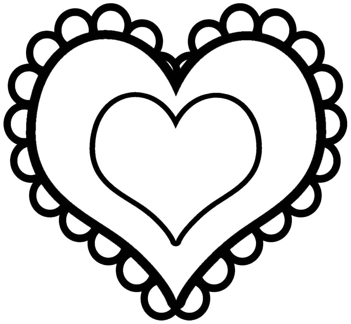 Название: Раскраска Кружевное сердце. Категория: День святого валентина. Теги: День Святого Валентина, любовь, сердце.