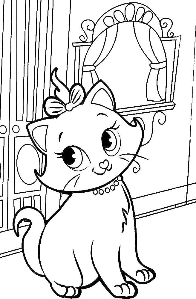 Coloring Kitty Marie. Category The cat. Tags:  Marie, aristocats.