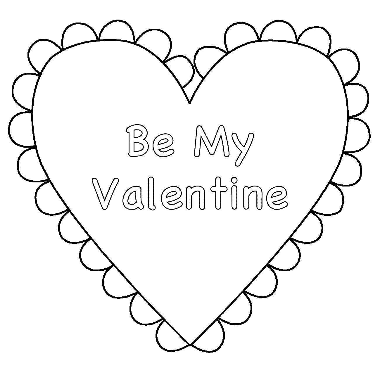 Coloring Card heart. Category Valentines day. Tags:  heart, postcard, label.