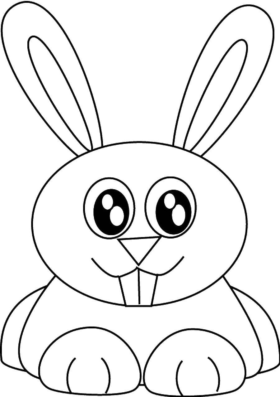 Название: Раскраска Кролик. Категория: кролик. Теги: кролик, заяц.