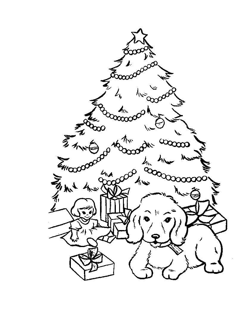 Название: Раскраска Рождественская елка. Категория: рождество. Теги: рождество, ребенок, елка.