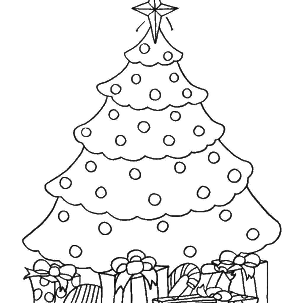 Название: Раскраска Рождественская елка. Категория: рождество. Теги: рождество, ребенок, елка.