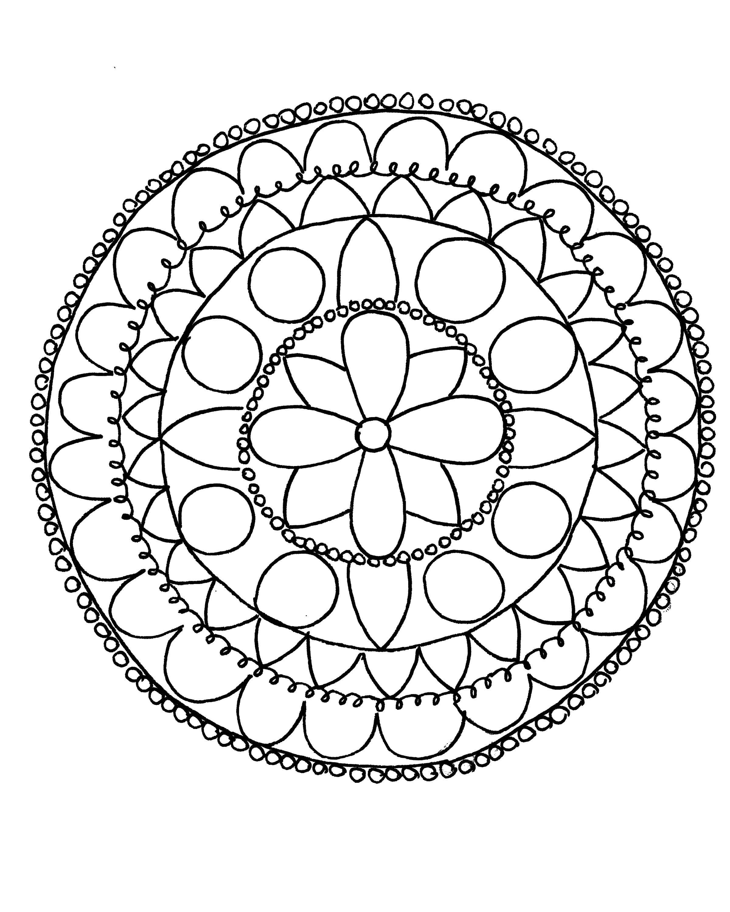 Coloring Plate with pattern. Category plate. Tags:  dish, fruit.