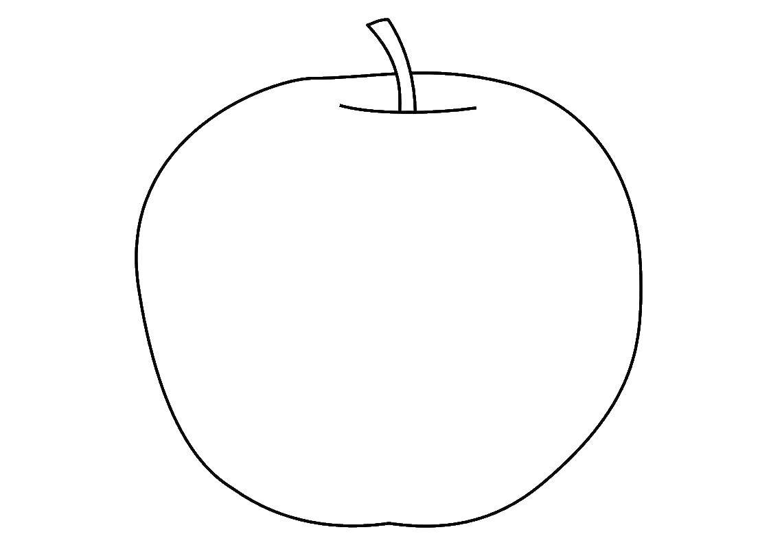 Название: Раскраска Яблоко. Категория: контур фруктов. Теги: яблоко, контур.