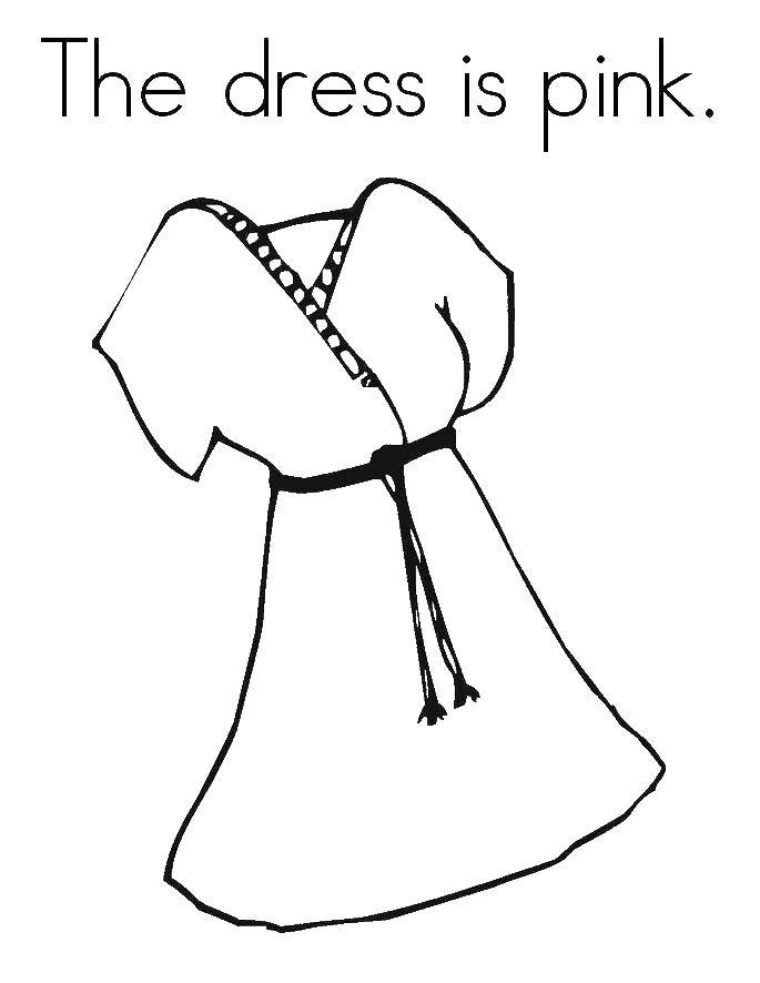 Coloring Dress. Category Coloring pages for kids. Tags:  dress color.